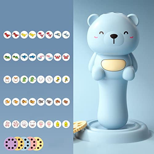 projetor para crianças - Projetor tocha lanterna dos desenhos animados | Lanterna infantil com 40 im