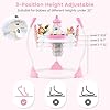 INFANS Baby Activity Center Jumper with Music, Light, Interactive Toys, 360°Rotating Seat, 3 Heights for 6+ Months (Pink) #4