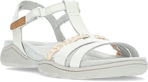 Image of Clarks Women's Amanda Tealite Sport Sandals, White Leather, 8