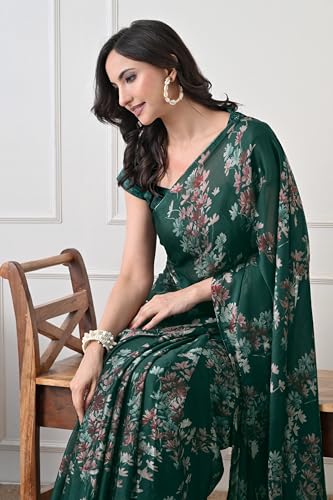 Image of MIRCHI FASHION Saree for Woman Chiffon Tie Dye Printed | Lightweight Daily Wear Women's Sari with Unstitched Blouse Piece (Available in 10 Colors)