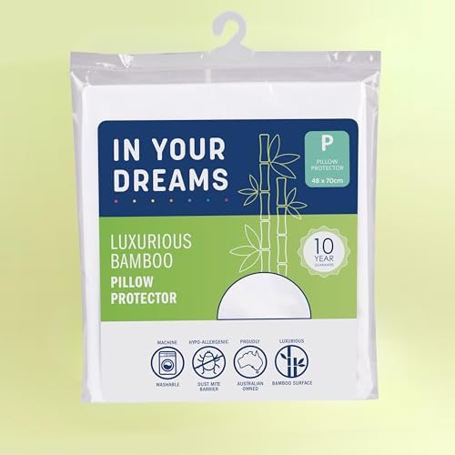 in Your Dreams Bamboo Waterproof Pillow Protector, White