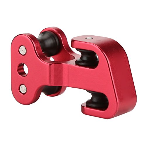 Archery Cable Slide Aluminium Alloy Archery Compound Bow String Splitter Roller Glide (Red)