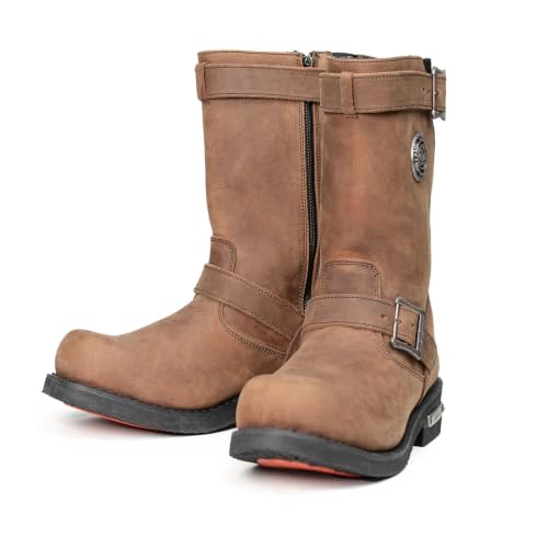 Image of Milwaukee Leather Men's Classic Leather Engineer Motorcycle Biker Boots | Premium Material, Round Toe, Rider Ready, Durable Everyday Wear