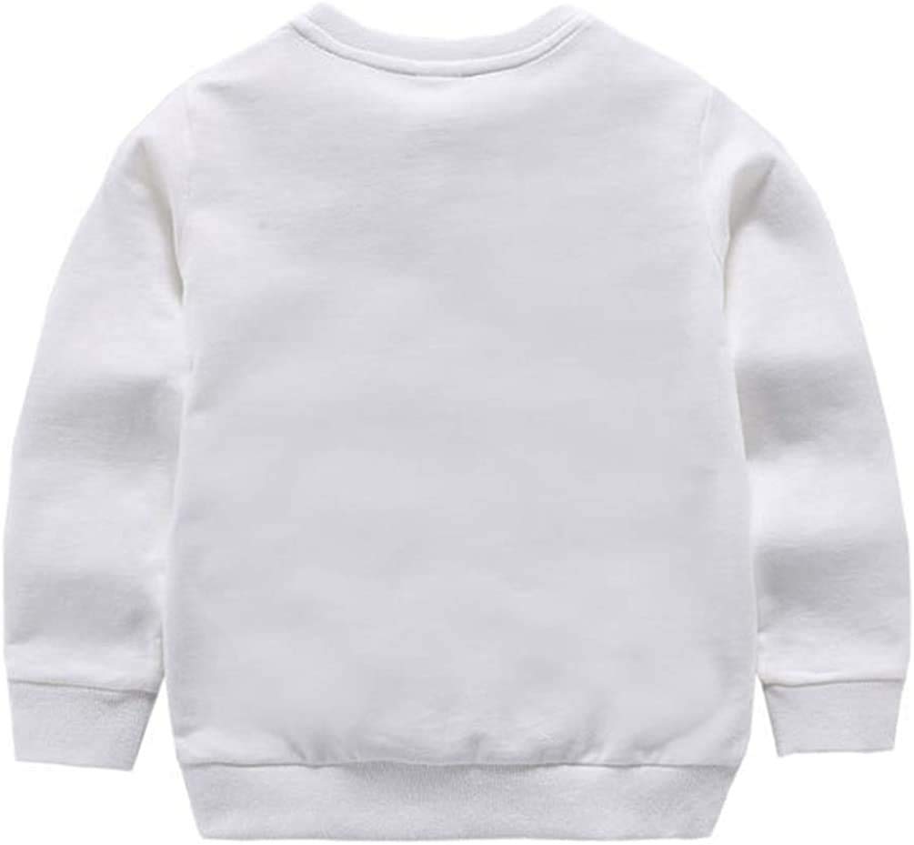 PTPUKE Unisex Infant Solid Cotton Thin Sweatshirt Crewneck Long Sleeve Pullover White