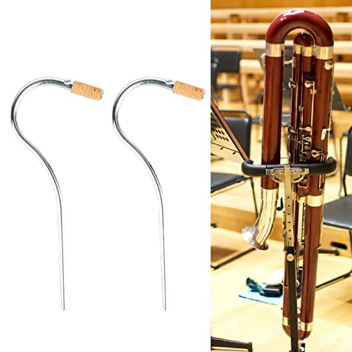 Bassoon Mouthpieces Silver Plated Curved Neck Cork Joint Woodwind Instrument Parts for Players Beginners