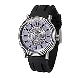 Orologio da uomo Star Wars Morte Nera, con quadrante Galactic Empire, ottimo regalo per i fan di Star Wars, cassa argento antico, quadrante argento e cinturino in silicone nero, acquista e ottieni 1