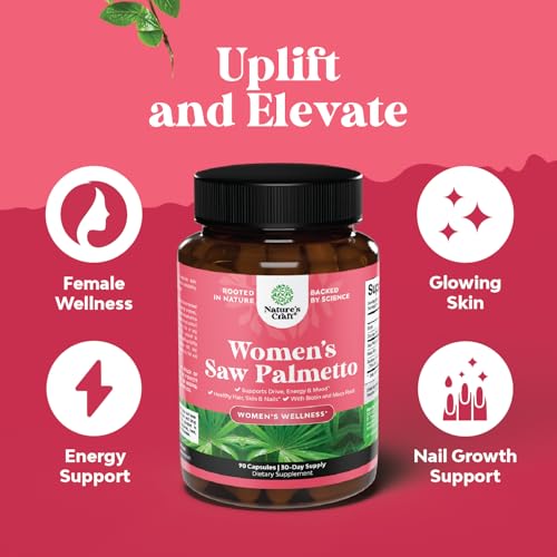 Extra Strength Saw Palmetto for Women 500mg - DHT Blocker for Women 30-Day Supply - Hair Vitamins for Hair Loss Supplement - Pure Saw Palmetto Extract Capsules with Maca Root & Biotin - 90 Capsules - Image 5