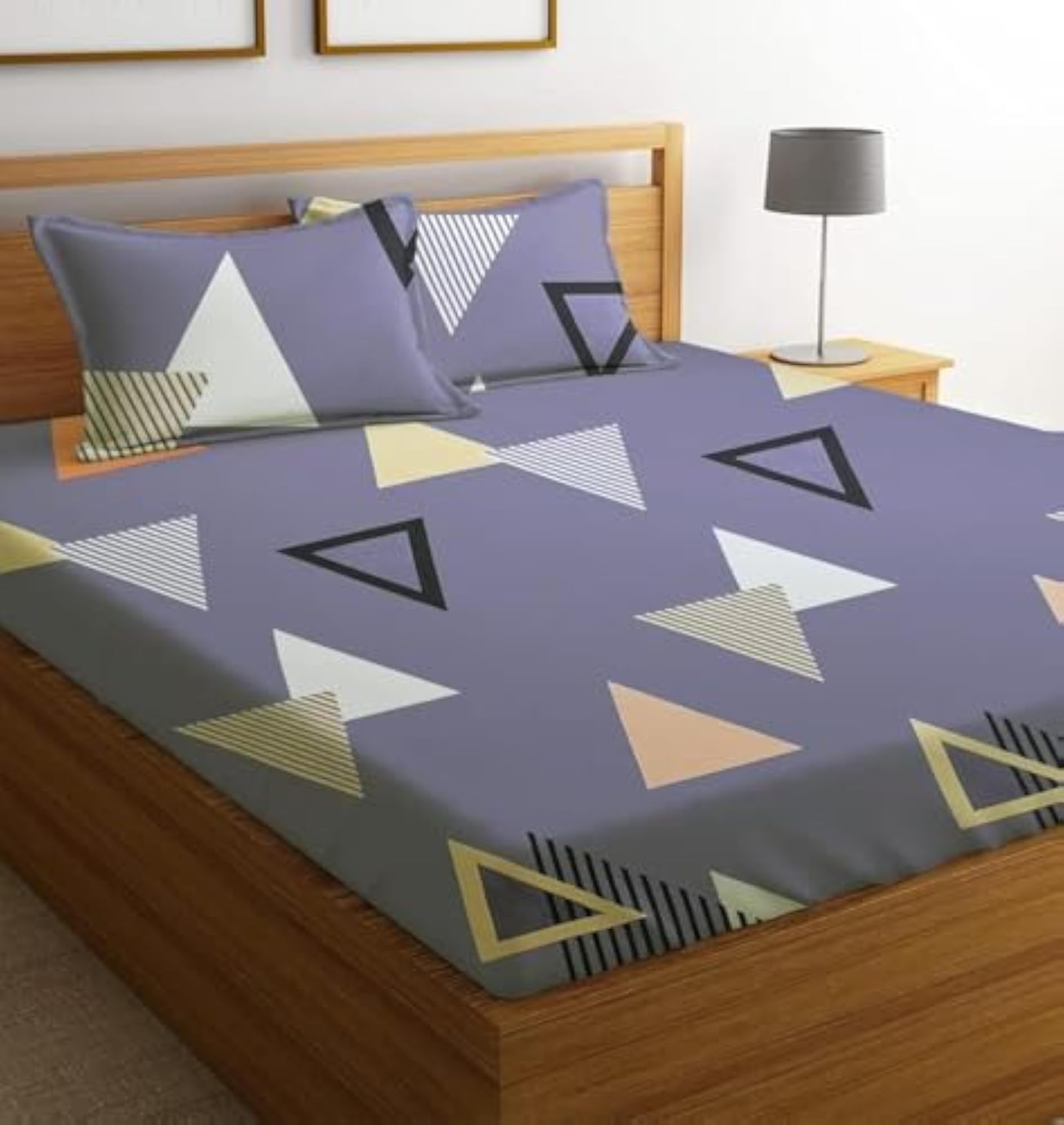 Prime Collections 160tc Pure Microfiber Glace Cotton Double Bedsheet