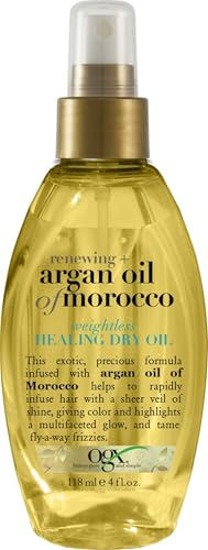 OGX Renewing + Argan Oil of Morocco Weightless Healing Dry Oil Spray, Lightweight Hair Oil Mist for...