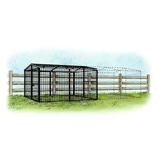 Regular 8 ft. Chicken Run, Large Steel 7’W x 8’L x 4’H Outdoor Enclosure Kennel for Poultry and Hens | Includes All Parts Needed for Assembly, Plus an Adapter