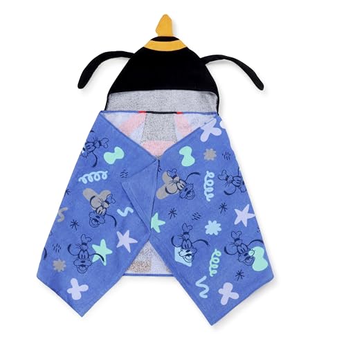 Disney Mickey Mouse Goofy Zeichentrick Kinder Kapuzenhandtuch, Blau – Ansicht 2