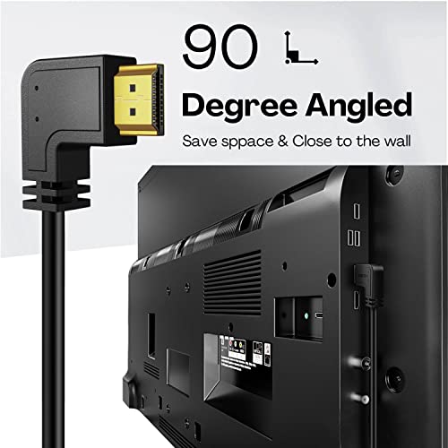 Cable HDMI acodado 4K de 2 metros para conectar televisores pegados a la pared sin dañar puertos 5