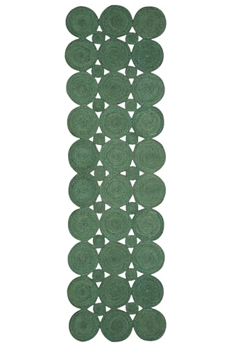 Tapis festonné vert en jute pour sublimer votre table de salle à manger - 2