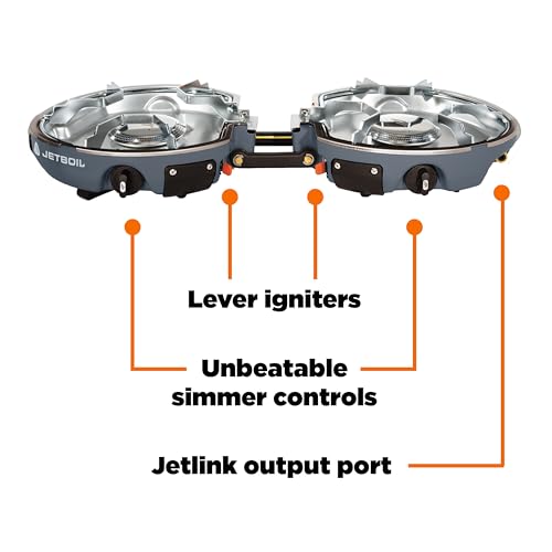Réchaud Jetboil Genesis haut de gamme en gris avec kit de cuisson durable