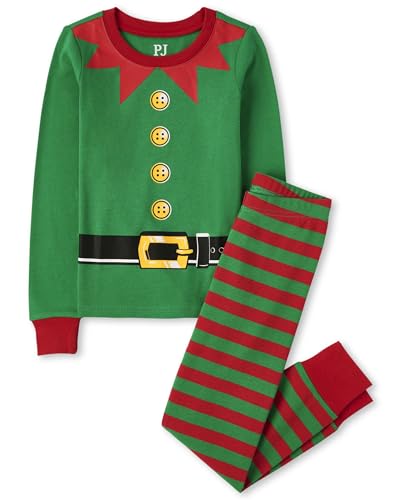 Image of The Children's Place Family Matching Holiday Long Sleeve Pajama Sets, Cotton