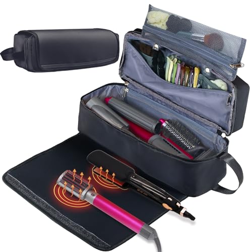 FAMOPLAY Hair Tools Travel Bag with Heat Resistant Mat Hair