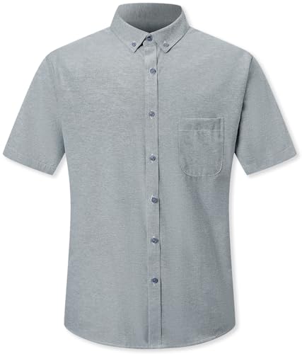 Image of SANGTREE Men & Boy Striped Multicolor Oxford Cotton Shirt,Comfortable Fit,Short Sleeve Collared Shirt