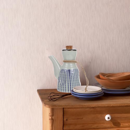 Aceitera de cerámica y madera con diseño único de estilo simple 7