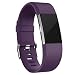 iGK Replacement Bands Compatible for Fitbit Charge 2, Adjustable Replacement Bands with Metal Clasp Classic Edition Plum Small