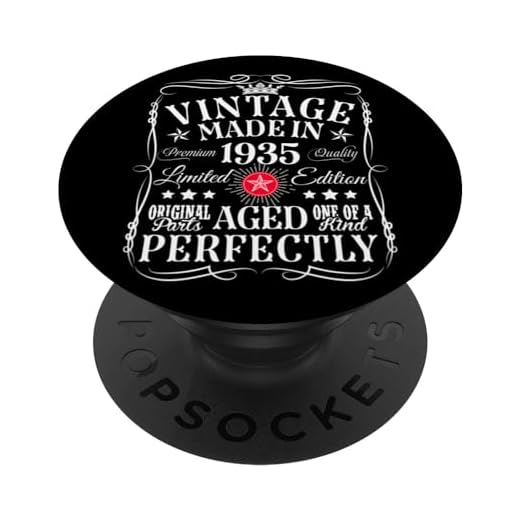Decoraciones vintage de cumpleaños 89 vintage de 1935 89 cumpleaños PopSockets PopGrip Intercambiable