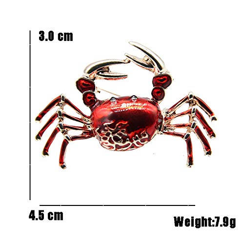 JOYID Cute Crab Brooch Enamel Animal Pin Brooch Clothes Bag Accessories Jewelry Gift2