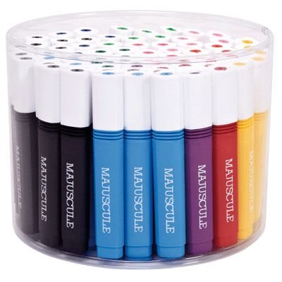 Majuscule-feutres De Coloriage Triangulaires Pointe Ogive Coloris Assortis - Pot De 72