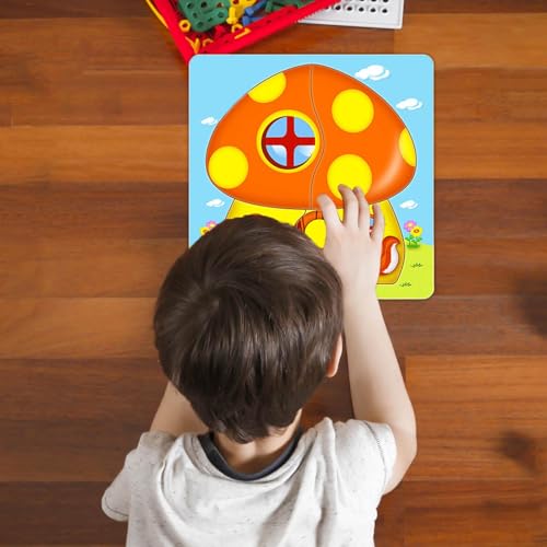 Puzzles de madera educativos para desarrollar la motricidad fina y concentración infantil 2