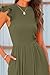 PRETTYGARDEN Summer Jumpsuits for Women Dressy 2026 Fashion Ruffle Cap Sleeve Romper Crew Neck Rib Knit One Piece Outfits (Army Green,X-Large)