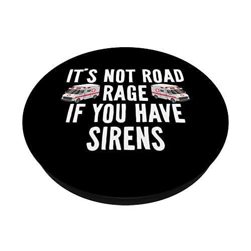 Funny EMT Emergency Medical Technician Paramedic Ambulance PopSockets Adhesive PopGrip, Black - Image 2