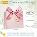 60 Pack Small Thank You Gift Bags Mini Pink Party Favor Gift Boxes 5.51 x 4.72 x 2.36 Inches Mini Gift Bags with Pink Bow Ribbon for Wedding Baby Shower Bridesmaid Celebration