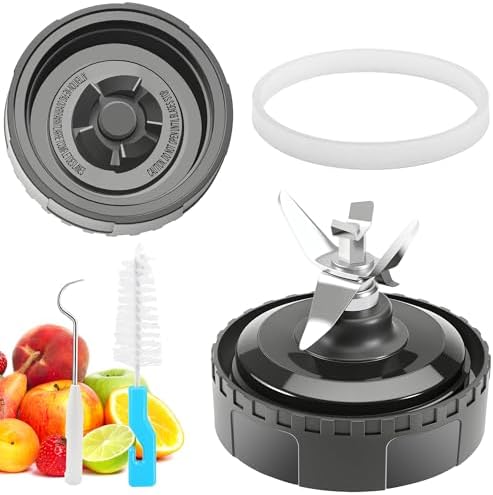 1-pack 5 Fins Extractor Blade Assembly for Ninja Blender Replacement Parts, 3.35in/8.5cm Blender Blade Compatible with Ninja Blenders Auto QB3000 QB3000SS QB3000QBK QB3000SSW-30 QB3001SS QB3004 QB3005