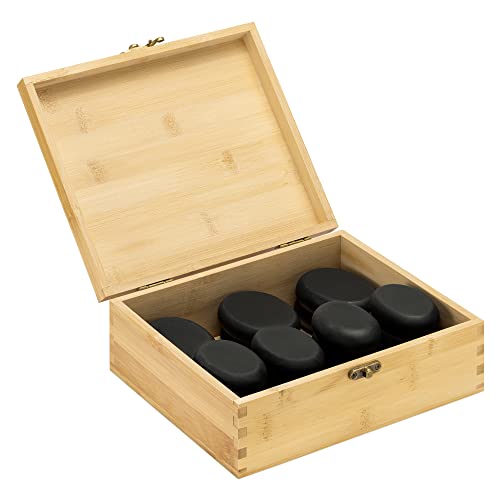 Set de Piedras Calientes para Masajes — 18 Piedras Volcánicas para Relajación de Músculos y Articulaciones, Tratamiento y Spa