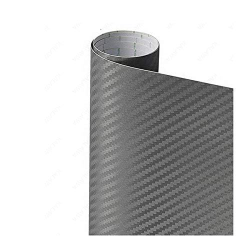 Film voiture sans bulles argent effet carbone métallisé