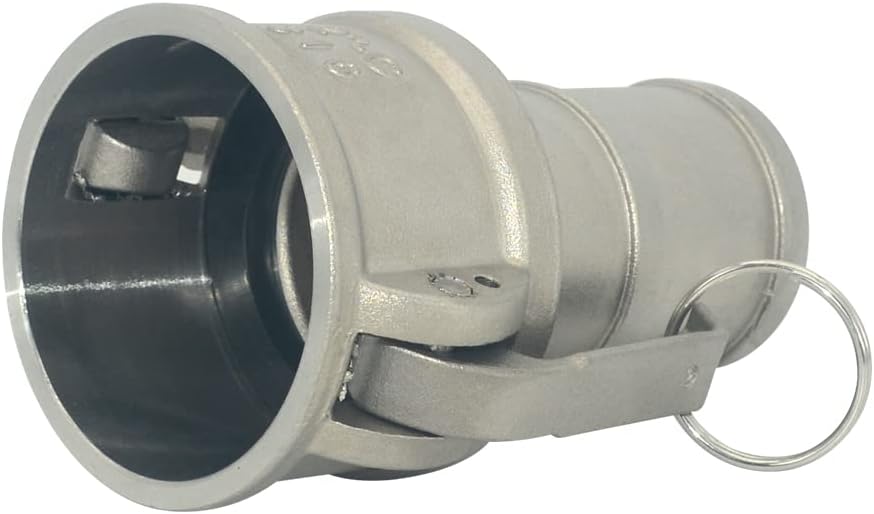 VARMHUS Hose Barb Fitting x 2" C Trash Pump Adapter Female Camlock,Stainless Steel 316