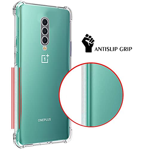 Image of TheGiftKart Crystal Clear Back Cover Case for OnePlus 8 | Raised Bumps for Camera & Screen Protection | Ultra Clear Soft Silicone Back Cover Case for OnePlus 8 (TPU, Transparent)