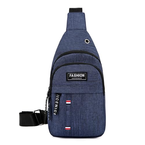 Image of SAMRUKZONE SRZ Crossbody Sling Bag for Men, Women, Water Resistant, Oxford Material, 4 Pockets, Earphone Hole