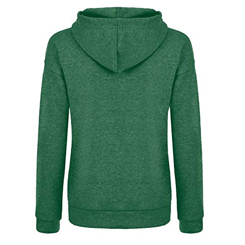 Heartbeat Hoodie Women Valentines Day Long Sleeve Shirts Love Heart Graphic Sweatshirts Casual Pullover Tunic Hoodies Tops Green #TOP4
