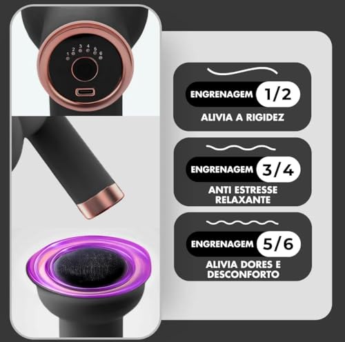 Massageador Elétrico Corporal Portátil 5 em 1 Massageador Corporal Elétrico Sem Fio Redutor De Medid