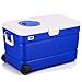 Scatola di Raffreddamento | Raffreddatore di Ghiaccio rotostampato Blu da 60 Litri | Lunch Box Portatile e Rigido | Regalo per Golf all'aperto, Campeggio, Picnic, Pesca in Mare (Blu 60 l)
