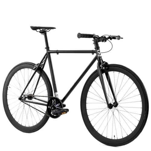Golden Cycles Fixed Gear Single Speed Bike - Perfect Urban Commuter Bicycle with Front and Rear...