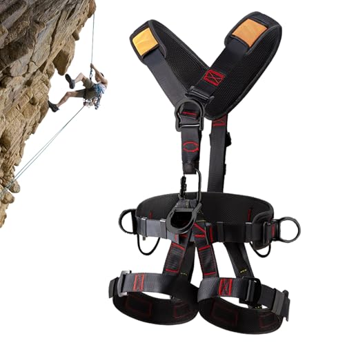 Fünf-Punkt-Sicherheitsgurt – abnehmbarer Fallgurt, verstellbare Kletterausrüstung, verstärktes Sicherheitsgurtsystem, Mehrzweck-Gurt, für Baumjagd, Dachpfleger, Wartung im Freien