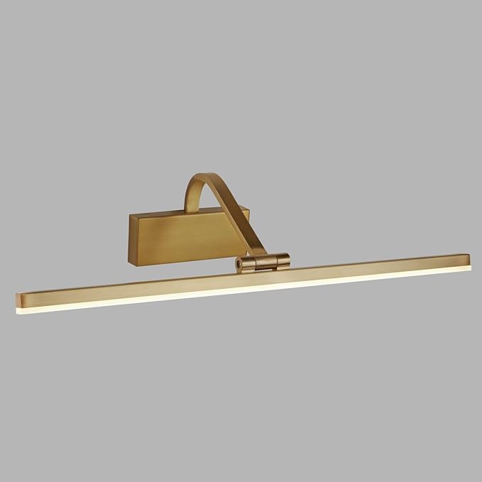 Licht-Erlebnisse Licht-Erlebnisse LED foto lamp verstelbaar B: 51 cm in messing mat 3000 K 679 lm metalen Jugendstil foto lamp woonkamer hal spiegellamp photo 2