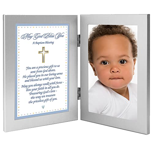 Poetry Gifts Baby Boy Baptism Blessing Card In Frame, Add 4X6 Inch Photo #TOP1