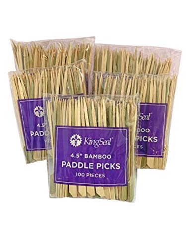 Bambou paddle picks Kingseal 4.5 inches pique apéritif bois écologique