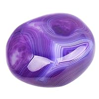 Pietre Naturali Di Agata Levigate - 400g Per Decorazione, Cristalloterapia E Meditazione (Viola) - Foto 7