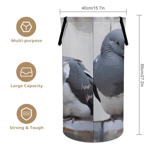 Panier à linge pliable grand modèle imperméable avec poignées pour rangement chambre - 3