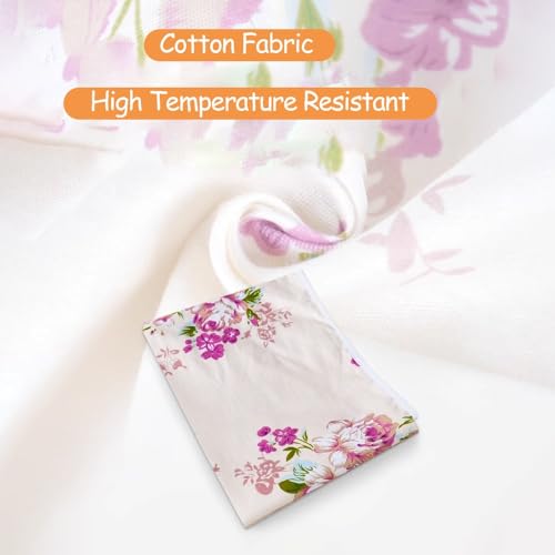 Housse de table à repasser anti-plis en coton rose 91x33 cm avec cordon ajustable