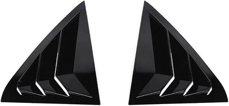 Black Rear Side Window Louvers Air Cover Trim for Chrysler 300 2011-2021 BRSWLAVSCTF2C3