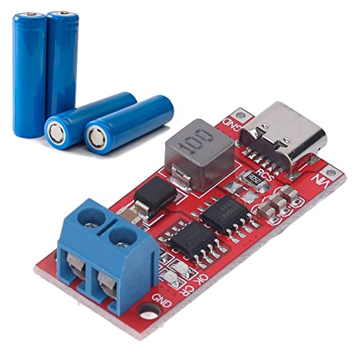 Lithium Battery Boost Module, 3S Battery Charger Step Up Boost Module PCB Type C Charger Step Up Boost Inverter Board Adjustable Step Up Module for Protecting DC3 to 6V (2A)
