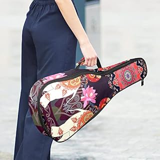 Housse de ukulélé avec motif géométrique éléphant et fleur – Housse de transport pour ukulélé avec sangle réglable - Les Beatles, Paul McCartney, John Lennon, RIngo Starr, George Harrison Housse de ukulélé avec motif géométrique éléphant et fleur - Housse de transport pour ukulélé avec sangle réglable – Image 6